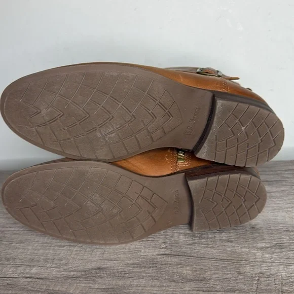 NEW L.L. Bean Leather Westport Ankle Strap Boots size 8 Wide - Picture 7 of 8